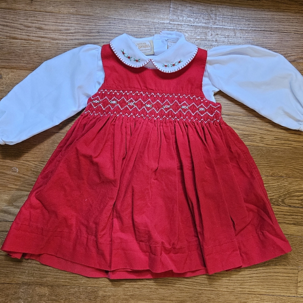 Red Smocked Carriage Boutiques Dress